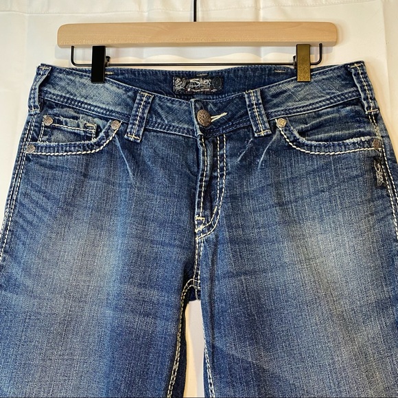 SILVER Jeans Women’s Size W30/L30 Denim Suki Bootcut Fit Stretch Mid Rise - Picture 6 of 13